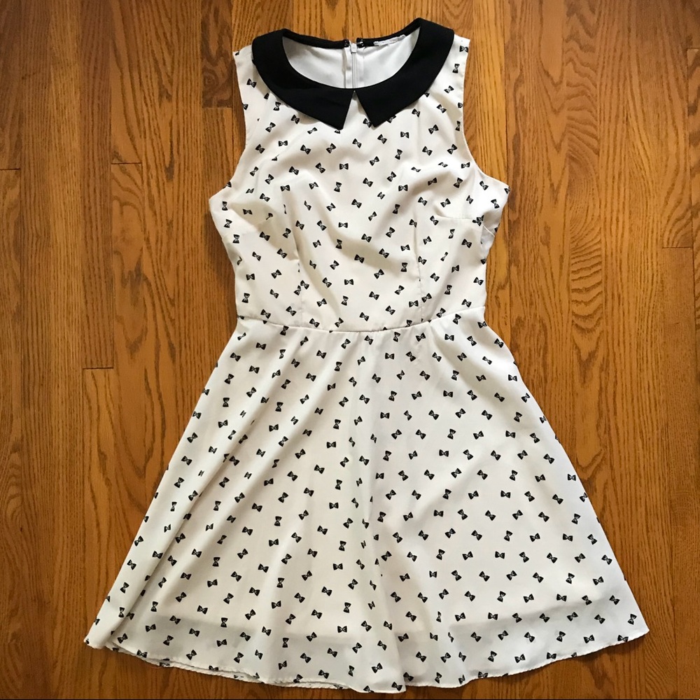 Fit and flare bow tie dress